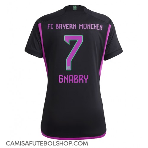 Camisa de time de futebol Bayern Munich Serge Gnabry #7 Replicas 2º Equipamento Feminina 2023-24 Manga Curta